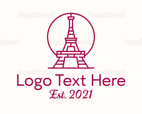 Minimalist Eiffel Tower Logo