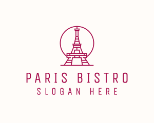 Paris Eiffel Tower logo design