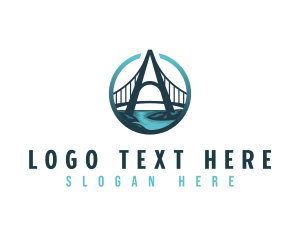 Contractor - Structural Bridge Letter A logo design