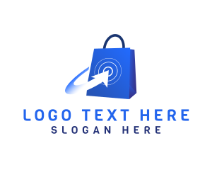 Bag - Online Shopping Arrow logo design