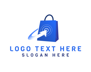 Supermarket - Online Shopping Arrow logo design