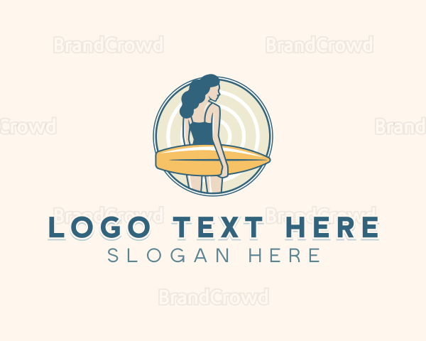 Woman Beachwear Surfer Logo