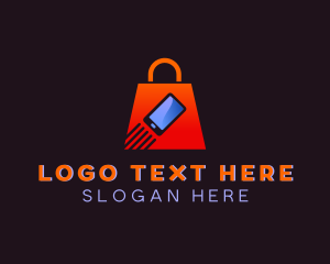 Supermarket - Cellphone Shopping Gadget logo design