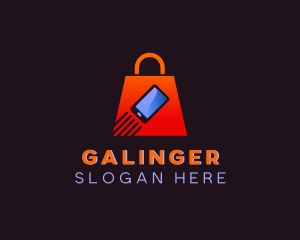 Supermarket - Cellphone Shopping Gadget logo design