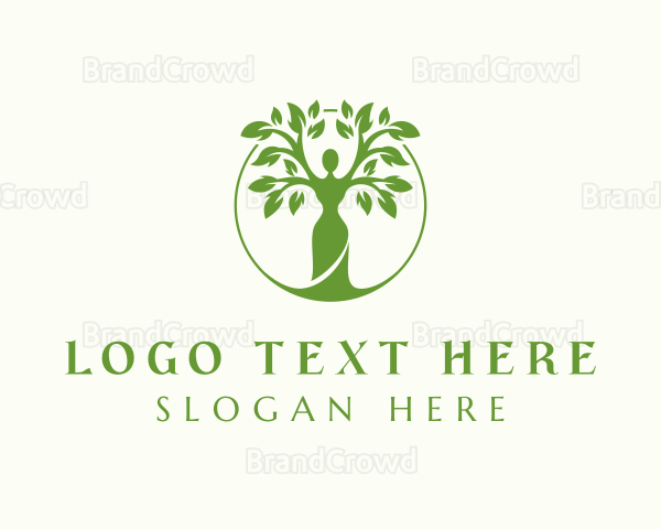 Woman Tree Environment Logo