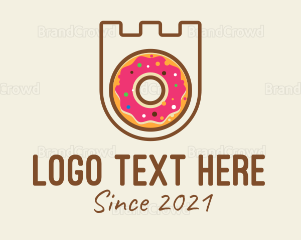 Donut Pastry Shield Logo