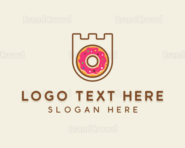 Donut Pastry Shield Logo