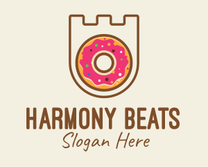 Donut Pastry Shield Logo