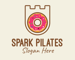 Donut Pastry Shield Logo