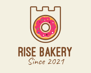 Donut Pastry Shield logo design