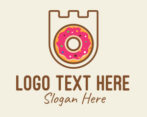 Donut Pastry Shield Logo