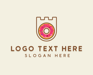 Baguette - Donut Pastry Shield logo design