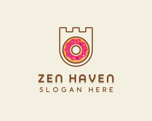 Donut Pastry Shield Logo