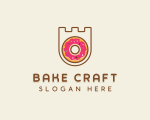 Donut Pastry Shield logo design