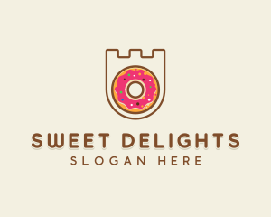 Donut Pastry Shield logo design