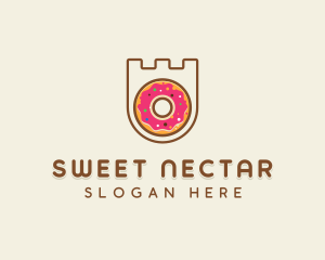 Donut Pastry Shield logo design