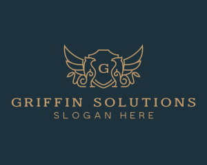 Griffin Crest Shield logo design