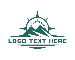 Nautical - Mountain Summit Compass logo design