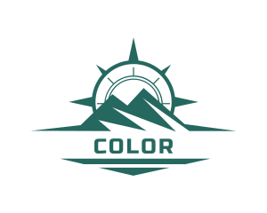 West - Mountain Summit Compass logo design