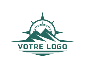 Tourism - Mountain Summit Compass logo design