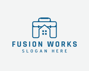 Work Briefcase Home logo design