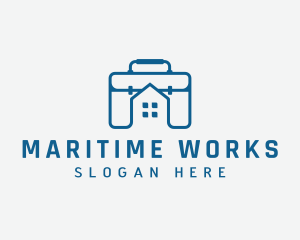 Work Briefcase Home logo design