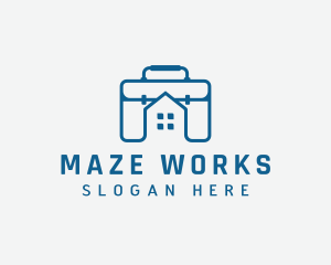 Work Briefcase Home logo design