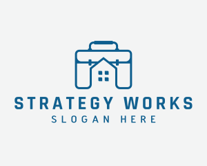 Work Briefcase Home logo design