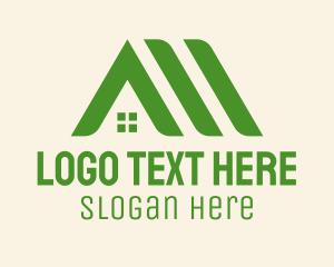 Real Estate Agent - Green Home Roofs logo design
