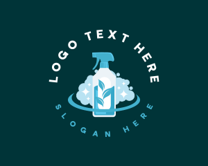 Bubble - Spray Bottle Cleaning logo design