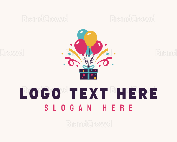 Birthday Party Present Logo