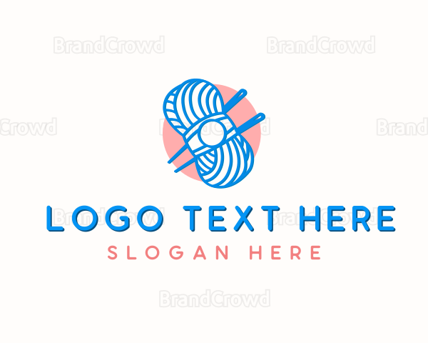 Knitting Yarn String Logo