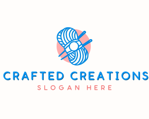 Knitting Yarn String logo design