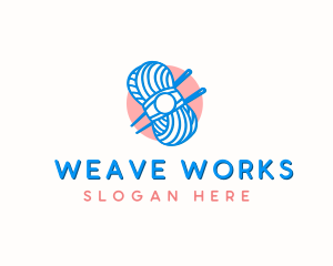 Knitting Yarn String logo design