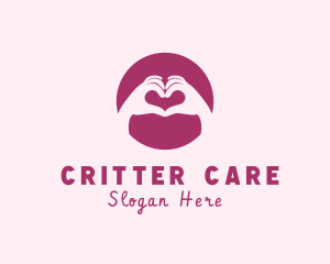 Care Hand Heart logo design