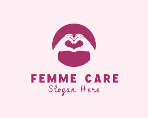 Care Hand Heart logo design