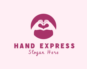 Sign Language - Care Hand Heart logo design