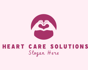 Care Hand Heart logo design