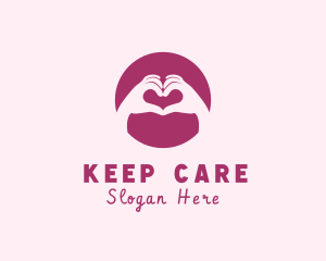 Care Hand Heart logo design