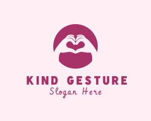 Gesture - Care Hand Heart logo design