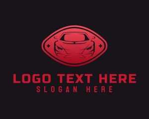 Decals - Red Automotive Badge logo design