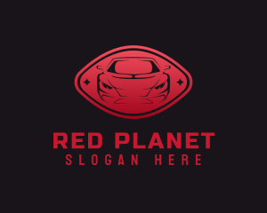 Red Automotive Badge logo design