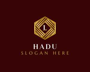 Emblem - Luxury Hexagon Structure logo design