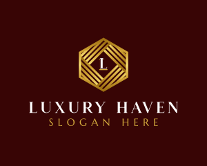 Luxury Hexagon Structure logo design