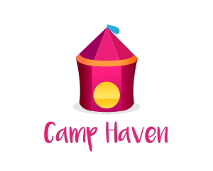 Tent - Pink Circus Tent logo design