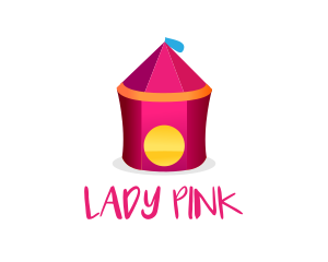 Pink Circus Tent logo design