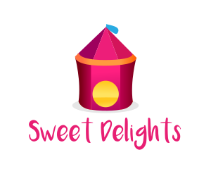 Pink Circus Tent logo design