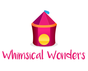 Circus - Pink Circus Tent logo design