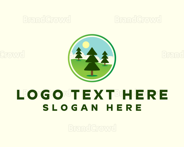 Pine Tree Wood Logo