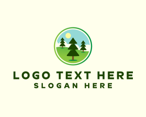 Woods - Pine Tree Wood logo design